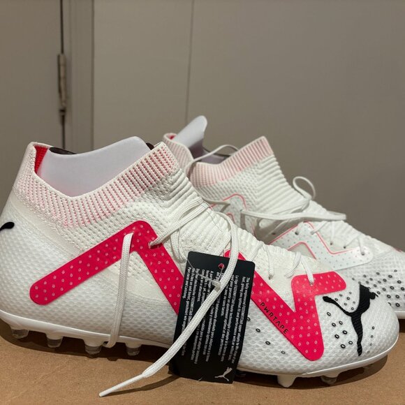 Soccer Cleats - Puma Future Pro MG 'White Black Fire Orchid' - Picture 1 of 4
